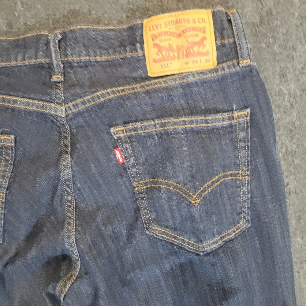 Levi's 511 34x30 Dark Blue Denim Jeans F56